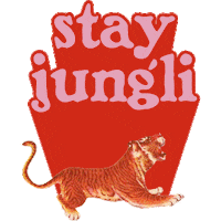 shazandkiks india tiger Hindi stay wild Sticker