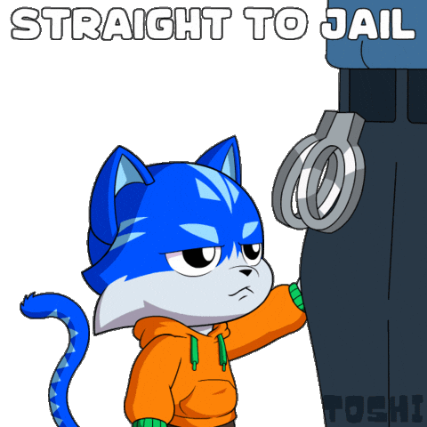 Zero Tolerance Cat Sticker by Toshithecat