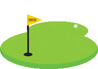 golfing hole in one Sticker