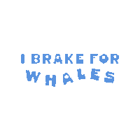 I Brake For Whales Sticker by @obabikaorg