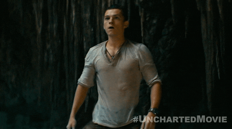 Tom Holland Surprise GIF by Uncharted