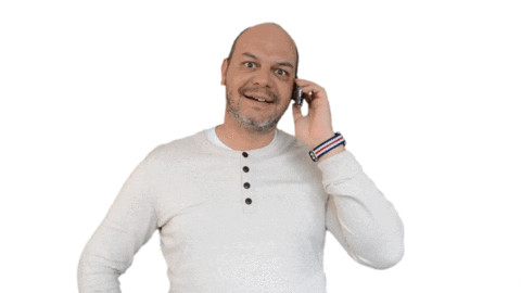 man phone Sticker by shapefruit