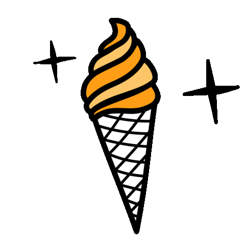 Orange Icecream Sticker by bilou
