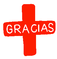 Red Cross Gracias Sticker