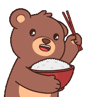 Hungry Teddy Bear Sticker by BEARISH