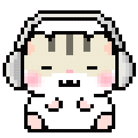 Hamrang hamster 햄스터 헤드폰 hamrang Sticker