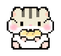 Hamrang pixel bread hamster 햄스터 Sticker