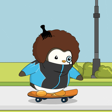 Skating Stevie Williams GIF by Pudgy Penguins