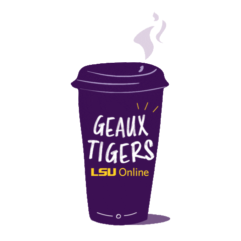 Studying Lsu Tigers Sticker by LSU Online