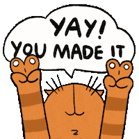 Celebration Success Sticker by Cat Town