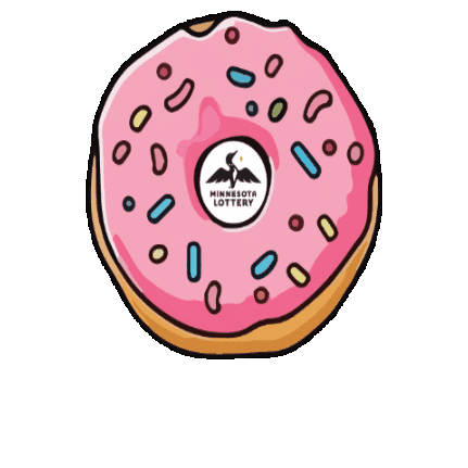 Pink Donut Sticker by Minnesota Lottery