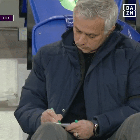 Jose Mourinho Writing GIF by DAZN