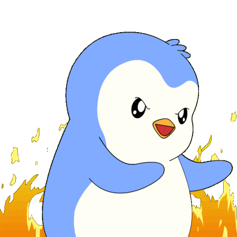 Fire Laughing Sticker by Pudgy Penguins