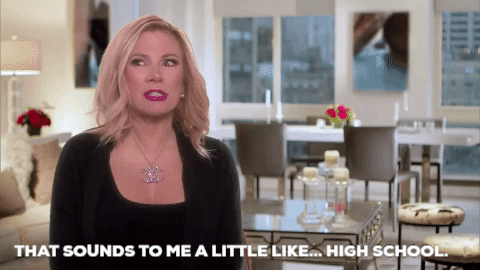 real housewives that sounds to me a little like high school GIF by Bravo TV