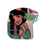 Fight Santa Sticker by A LA BRAVA, Universe of Latina Superheroes