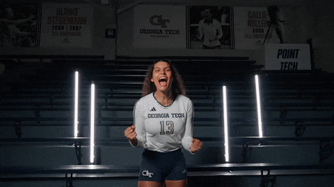 Georgia Tech Volleyball GIF by Georgia Tech Yellow Jackets