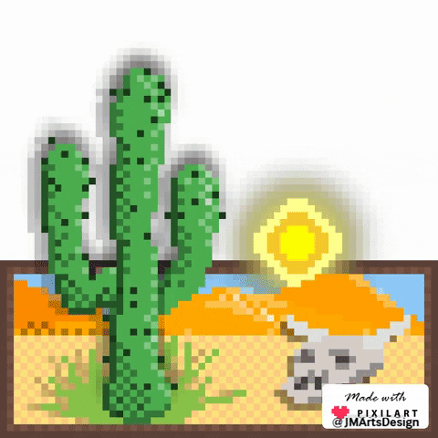 JMArtsDesign giphygifmaker cactus saguaro cactus GIF