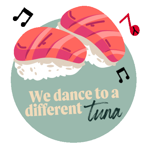 Dance Tuna Sticker by Sushi Yama