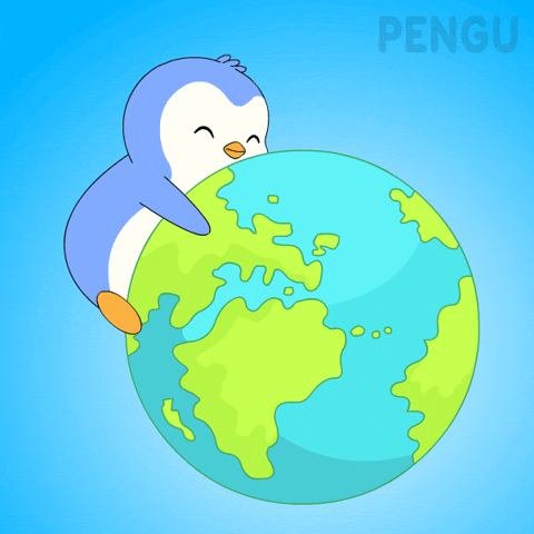 Planet Earth Penguin GIF by Pudgy Penguins