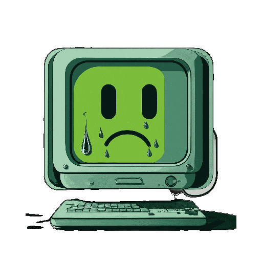 Sad Glitch Sticker