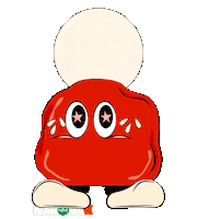 Korean Fried Chicken Face Sticker by naknakmy
