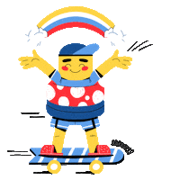 Happy Fun Sticker by Alakazoo