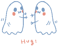 Ghost Hug Sticker by Miss NoProblem