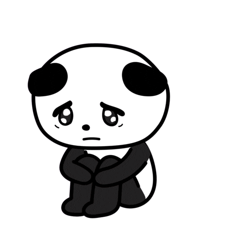 Sad Panda Sticker