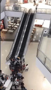 Excited Avengers Fans Scramble Up Philippines Mall Escalator to Watch Endgame