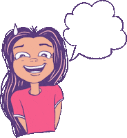 DigitallyWild new cute girl announcement speech bubble Sticker