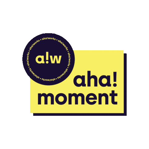 ahaworks moments aha works ahaworks Sticker
