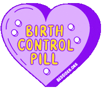 Birth Control Hearts Sticker by Bedsider
