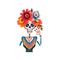 Dia De Los Muertos Calavera Sticker by SantiagoNuevoLeon