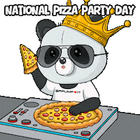 Party Pizza Sticker by PandaPals