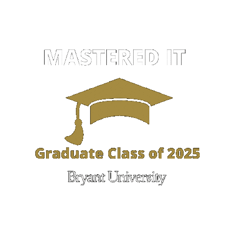 Masters Degree Graduation Sticker by Bryant Graduate Programs