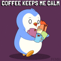 Tired Coffee GIF by Pudgy Penguins