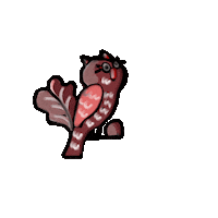 mardesalta owl buho pluma marielvera Sticker