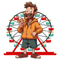 Ice Cream Pizza Sticker