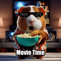Movie Time Popcorn GIF by Guinea Gambino