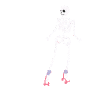 Skull Skeleton Sticker by Yin Wrong