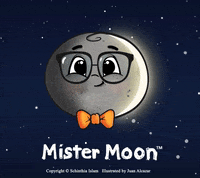 MisterMoonSeries moon adorable starry night childrens book GIF