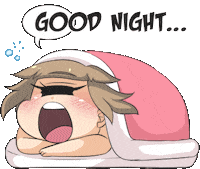 Sleepy Good Night Sticker by Jin