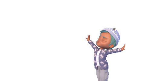 Happy 3D Sticker by Kitoons