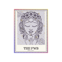 fwbtalent tarot lavender lilac tarot card Sticker