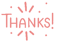 Pink Thanks Sticker
