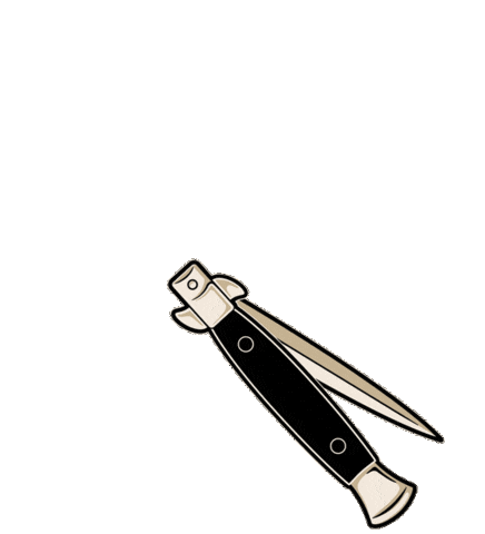 Fight Like A Girl Knife Sticker by Riza G