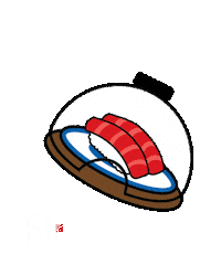 KuraSushiUSA food sushi roll salmon Sticker