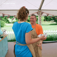 Friend Hug GIF by The Great British Bake Off