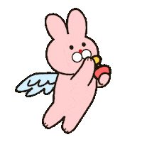 Bunny Angel Sticker
