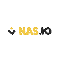 nas-io logo nas nanas black logo Sticker